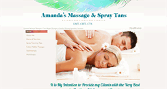 Desktop Screenshot of amandasmassageandspraytans.com