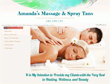 Tablet Screenshot of amandasmassageandspraytans.com